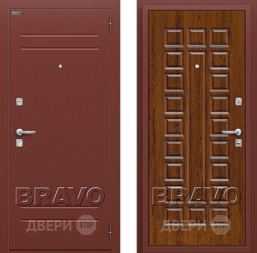 Входная металлическая Дверь Bravo Оптим Нова Французский Дуб в Пушкино