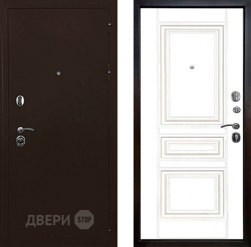 Входная металлическая Дверь Ратибор Рим 3К Белый матовый в Пушкино