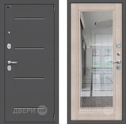 Дверь Bravo Porta S-2 104/П61 с зеркалом Капучино в Пушкино