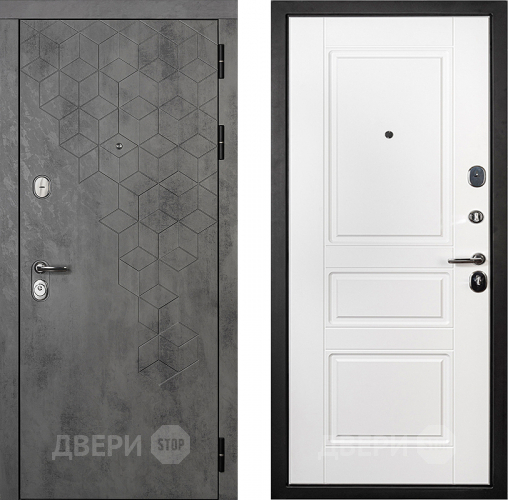 Входная металлическая Райтвер Бетон 1501 Белый матовый  в Пушкино