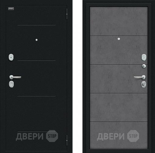 Входная металлическая Дверь Bravo Граффити-1 Букле черное/Slate Art в Пушкино