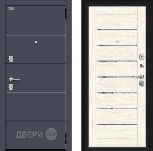 Входная металлическая Дверь Bravo Прайд Kale Graphite Pro/Nordic Oak в Пушкино