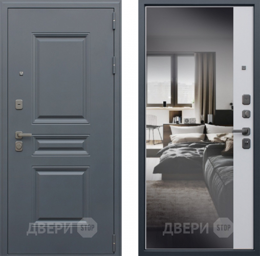 Входная металлическая Дверь АСД Барселона с зеркалом в Пушкино