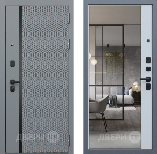 Входная металлическая Дверь АСД Манчестер с зеркалом в Пушкино