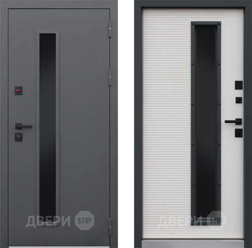 Входная металлическая Дверь АСД Trento с окном в Пушкино