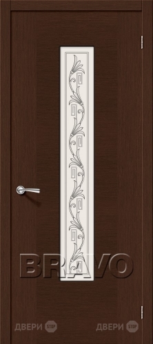 Межкомнатная дверь со стеклом Рондо (Венге) в Пушкино