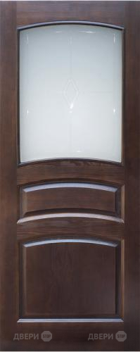 Межкомнатная дверь 16-ПО темный лак в Пушкино