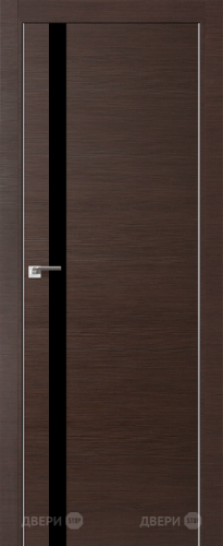 Межкомнатная дверь ProfilDoors 6Z венге кроскут (черный лак) в Пушкино