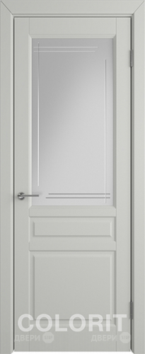 Межкомнатная дверь К2 ПО светло-серая эмаль в Пушкино