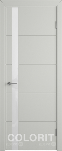 Межкомнатная дверь К4 ПО светло-серая эмаль в Пушкино