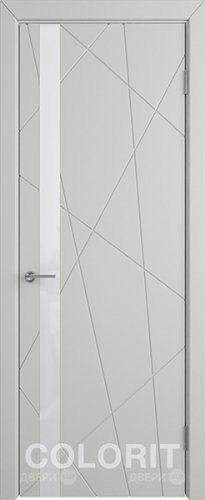 Межкомнатная дверь К5 ПО светло-серая эмаль в Пушкино