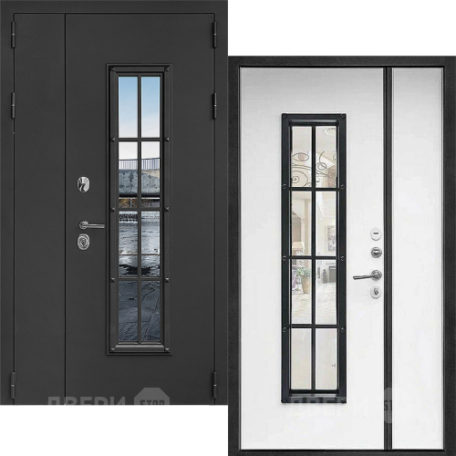 Входная металлическая Дверь Дверной Континент Тичино Двустворчатая Серая в Пушкино