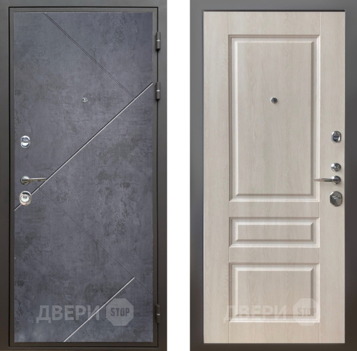 Дверь Шелтер (SHELTER) Комфорт Бетон урбан индиго 3 Дуб филадельфия крем в Пушкино