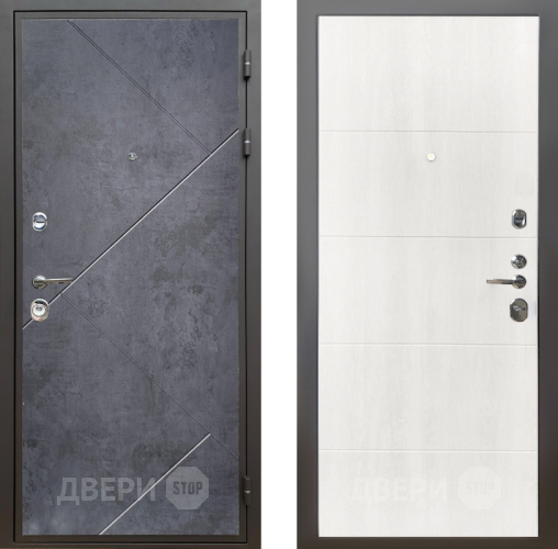 Входная металлическая Дверь Шелтер (SHELTER) Комфорт Бетон урбан индиго 7 Дуб филадельфия крем в Пушкино