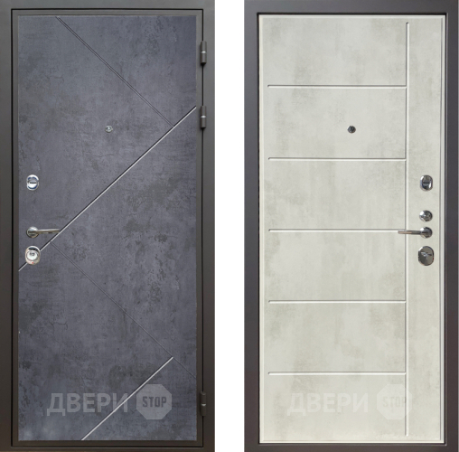 Входная металлическая Дверь Шелтер (SHELTER) Комфорт Бетон урбан индиго 11 Бетон крем в Пушкино