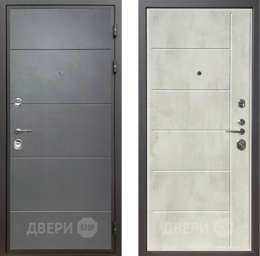 Дверь Шелтер (SHELTER) Комфорт Лофт графит 11 Бетон крем в Пушкино