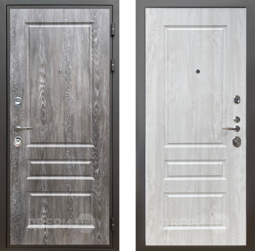 Входная металлическая Дверь Шелтер (SHELTER) Комфорт Дуб шале серебро 2 Сосна белая в Пушкино