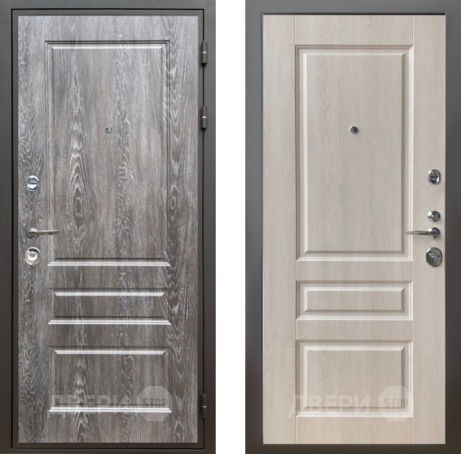 Входная металлическая Дверь Шелтер (SHELTER) Комфорт Дуб шале серебро 3 Дуб филадельфия крем в Пушкино