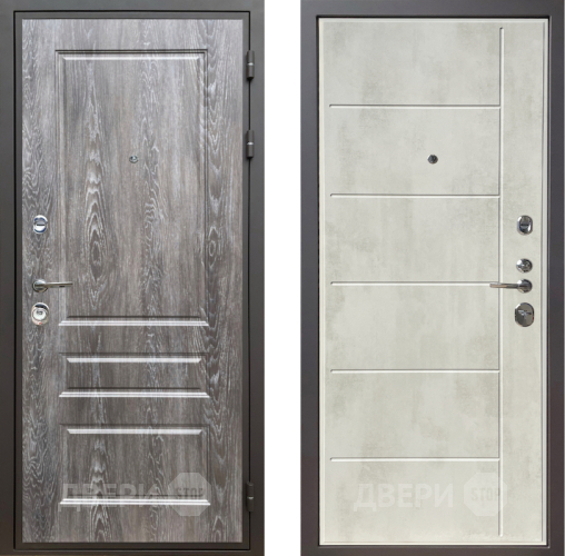 Входная металлическая Дверь Шелтер (SHELTER) Комфорт Дуб шале серебро 11 Бетон крем в Пушкино