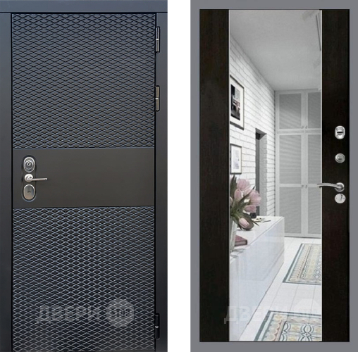 Входная металлическая Дверь Стоп БЛЭК CISA Зеркало СБ-16 Венге в Пушкино