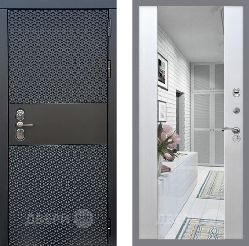 Входная металлическая Дверь Стоп БЛЭК CISA Зеркало СБ-16 Лиственница беж в Пушкино