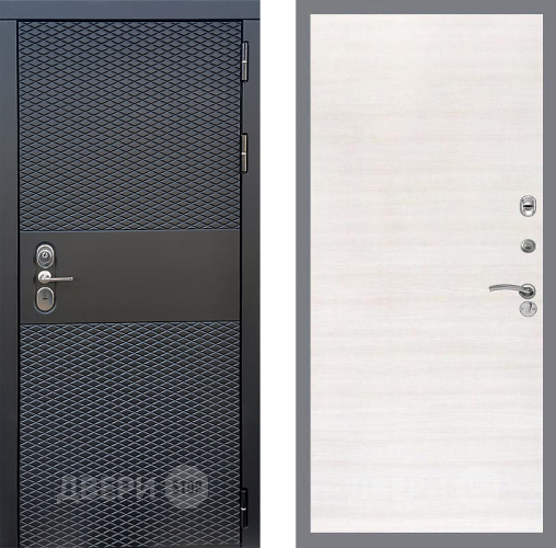 Входная металлическая Дверь Стоп БЛЭК CISA Гладкая Акация светлая в Пушкино