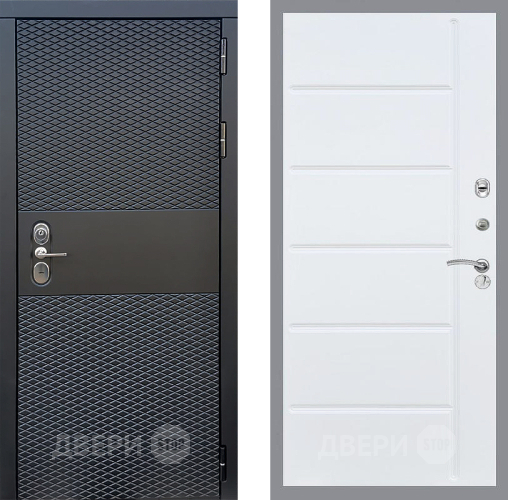 Входная металлическая Дверь Стоп БЛЭК CISA ФЛ-102 Белый ясень в Пушкино