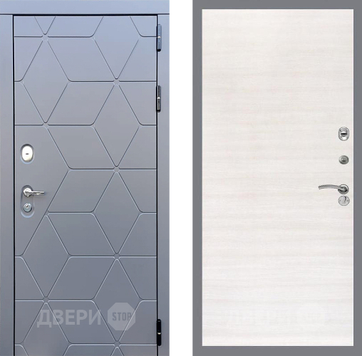 Входная металлическая Дверь Стоп КОСМО Гладкая Акация светлая в Пушкино