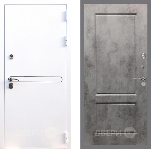 Входная металлическая Дверь Стоп Лайн Вайт ФЛ-117 Бетон темный в Пушкино
