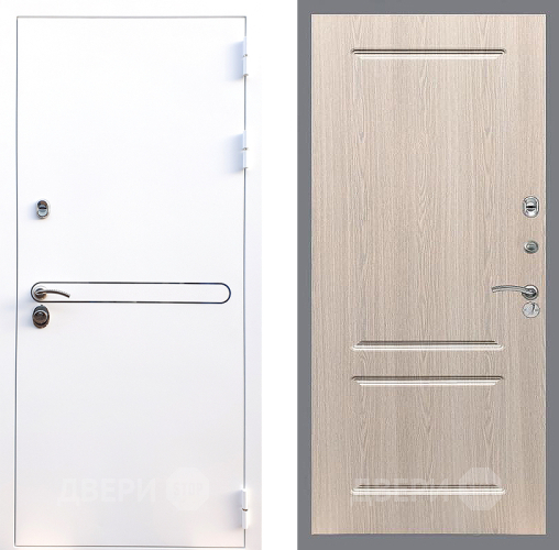 Входная металлическая Дверь Стоп Лайн Вайт ФЛ-117 Беленый дуб в Пушкино