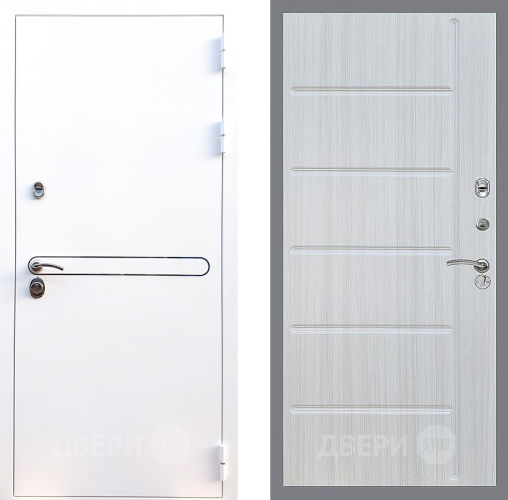 Входная металлическая Дверь Стоп Лайн Вайт ФЛ-102 Сандал белый в Пушкино