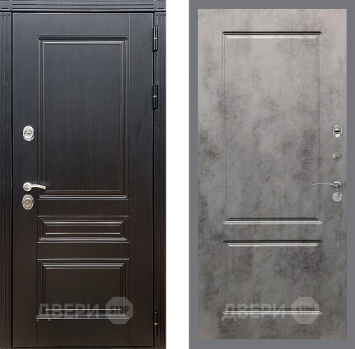 Входная металлическая Дверь Стоп МЕГАПОЛИС ФЛ-117 Бетон темный в Пушкино