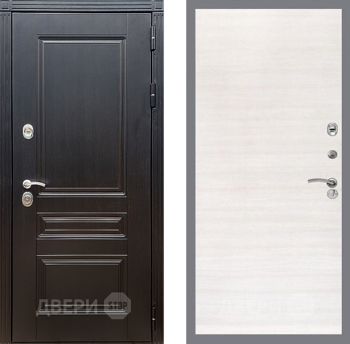 Входная металлическая Дверь Стоп МЕГАПОЛИС Гладкая Акация светлая в Пушкино