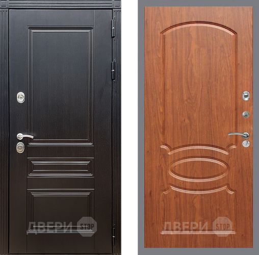 Входная металлическая Дверь Стоп МЕГАПОЛИС ФЛ-128 Береза мореная в Пушкино