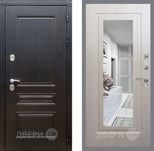 Дверь Стоп МЕГАПОЛИС Зеркало ФЛ-120 Беленый дуб в Пушкино