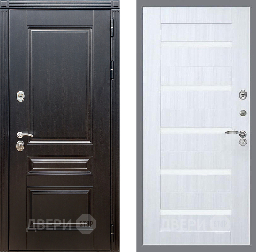 Входная металлическая Дверь Стоп МЕГАПОЛИС СБ-14 Сандал белый в Пушкино