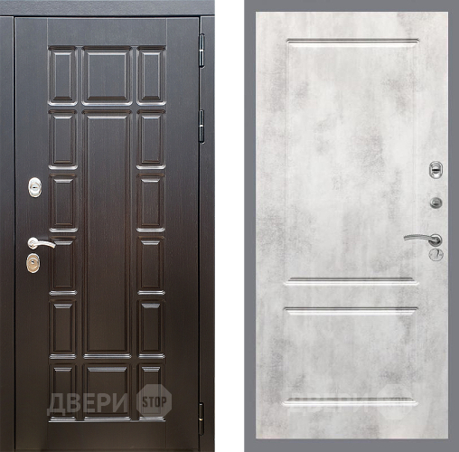 Входная металлическая Дверь Стоп НЬЮ ЙОРК ФЛ-117 Бетон светлый в Пушкино