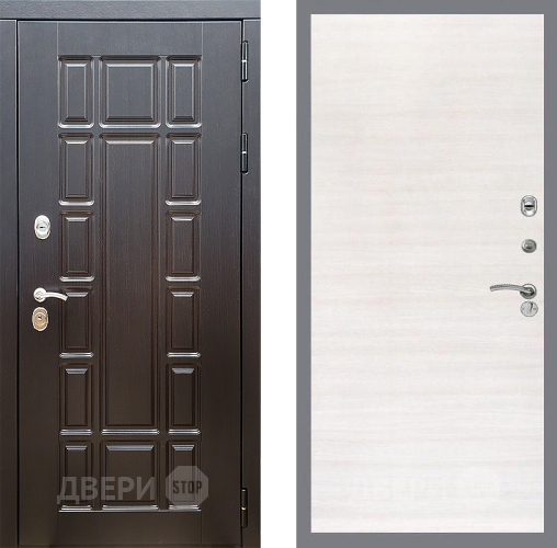 Входная металлическая Дверь Стоп НЬЮ ЙОРК Гладкая Акация светлая в Пушкино