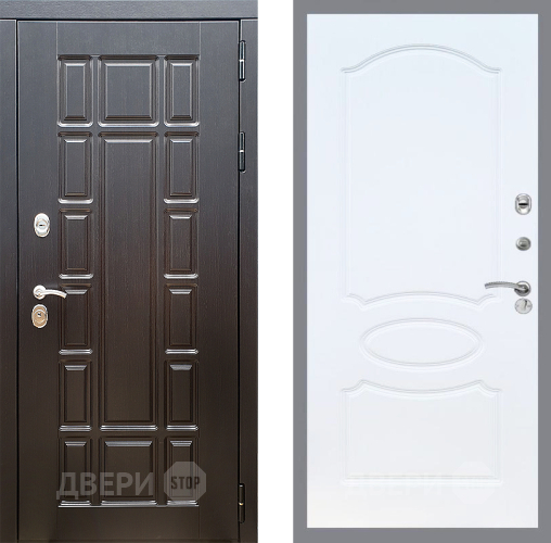 Входная металлическая Дверь Стоп НЬЮ ЙОРК ФЛ-128 Белый ясень в Пушкино