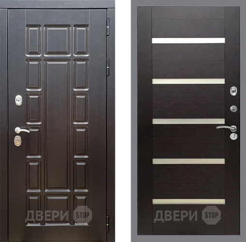 Входная металлическая Дверь Стоп НЬЮ ЙОРК СБ-14 венге поперечный в Пушкино