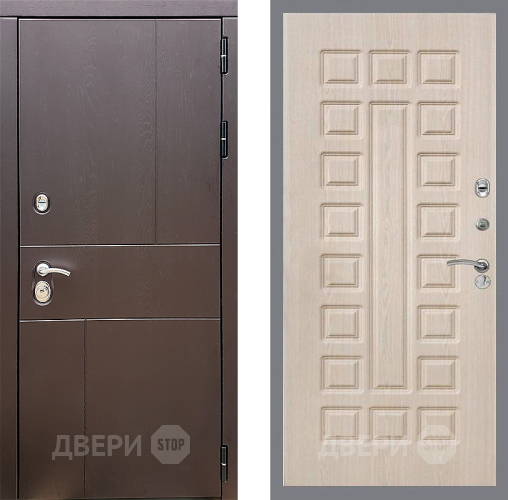Входная металлическая Дверь Стоп УРБАН ФЛ-183 Беленый дуб в Пушкино