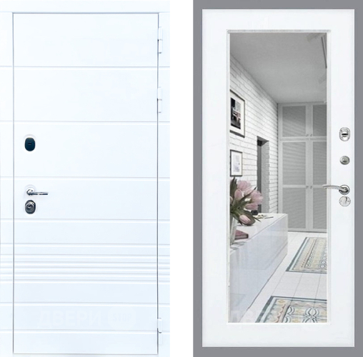 Дверь Стоп ТРЕНДО Зеркало Силк Сноу в Пушкино