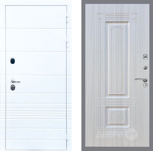 Входная металлическая Дверь Стоп ТРЕНДО ФЛ-2 Сандал белый в Пушкино