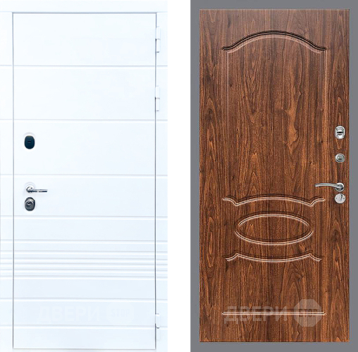 Входная металлическая Дверь Стоп ТРЕНДО ФЛ-128 орех тисненый в Пушкино