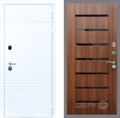 Входная металлическая Дверь Стоп ТРЕНДО СБ-14 Орех бренди в Пушкино