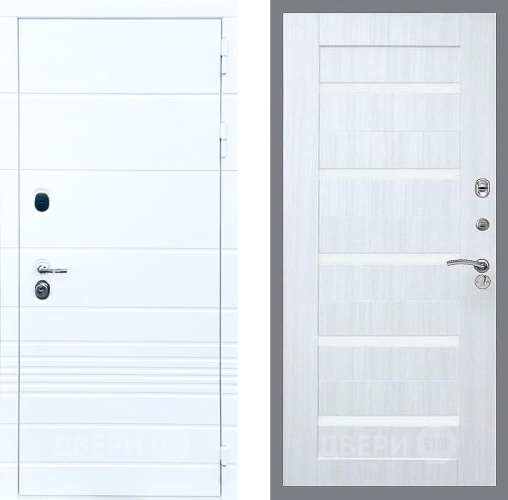 Входная металлическая Дверь Стоп ТРЕНДО СБ-14 Сандал белый в Пушкино