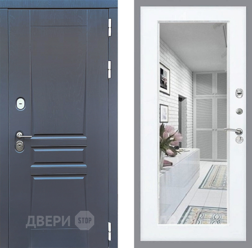 Дверь Стоп ПЛАТИНУМ Зеркало Силк Сноу в Пушкино