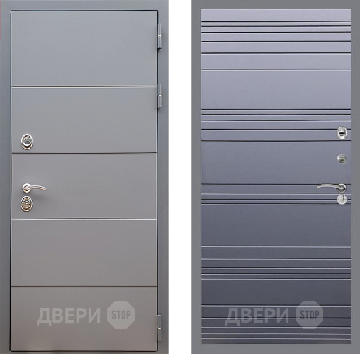 Входная металлическая Дверь Стоп АРТ ГРАФИТ Лайн Силк титан в Пушкино