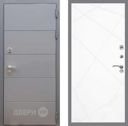 Дверь Стоп АРТ ГРАФИТ ФЛ-291 Силк Сноу в Пушкино