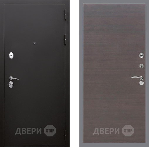 Входная металлическая Дверь Стоп КЛАССИК Шагрень Гладкая венге поперечный в Пушкино